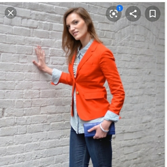J Crew Schoolboy Orange Blazer 